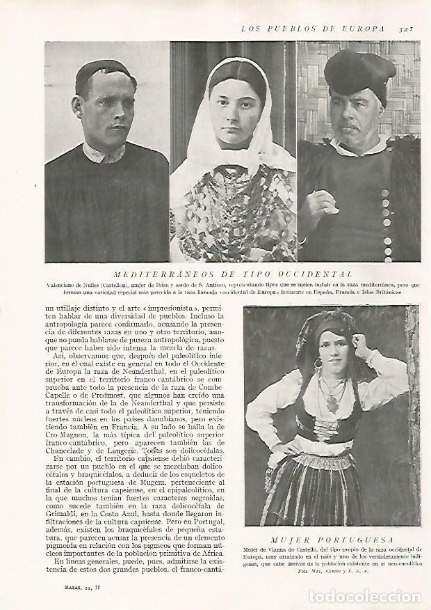 Postcards: LAMINA 15729: Valenciano, mujeres de Ibiza y Portugal y hombre de Cerde&ntilde;a - Director: Pedro Bosch Gi