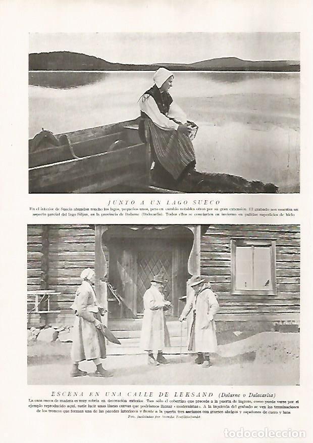 Cartoline: LAMINA 15741: Mujer de Suecia y calle de Leksand - Director: Pedro Bosch Gimpera