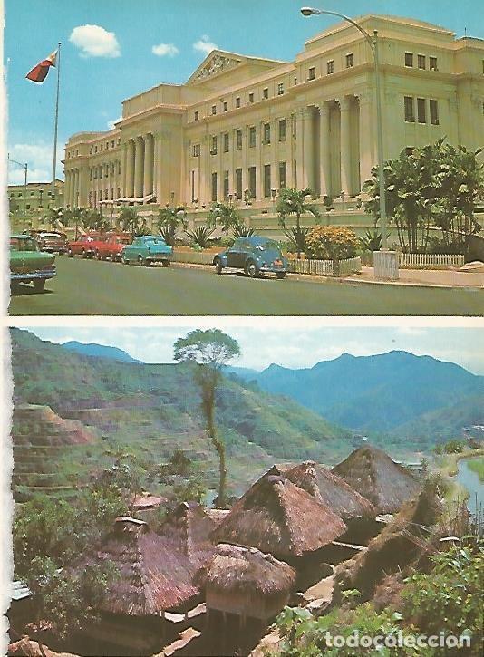 Postkarten: LAMINA 15522: Palacio de Congresos de Manila y vivienda en Banaue - Varios