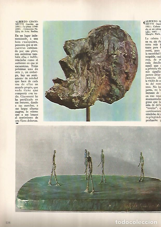 Postkarten: LAMINA 15967: La plaza y Cabeza apoyada en un vastago, por Giacometti - Varios