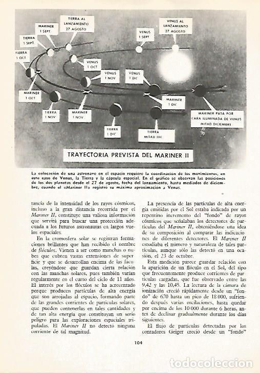 Postales: LAMINA 16194: Trayectoria prevista del cohete Mariner II - Varios