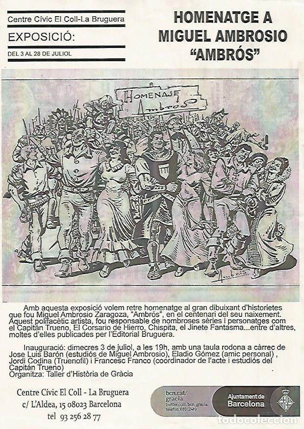Cartoline: LAMINA 16099: Publicidad de la Expposicion Homenatge a Miguel Ambrosio Ambros&rdquo;. Centre Civic El Coll