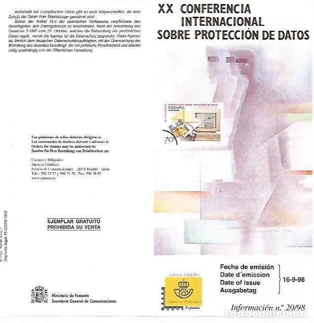 Postais: DIPTICO 16489: XX Conferencia Internacional sobre Proteccion de Datos - Varios