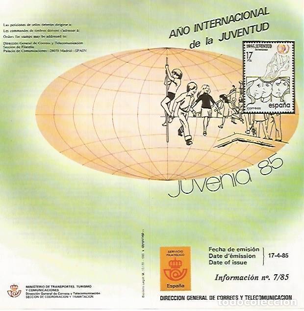 Postais: DIPTICO 16432: A&ntilde;o Internacional de la Juventud - Varios