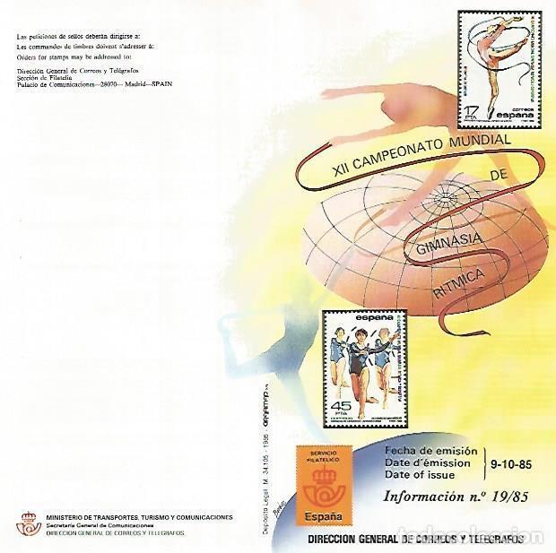 Postais: DIPTICO 16416: XII Campeonato Mundial de Gimnasia Artistica - Varios