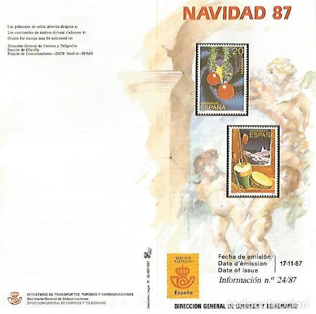 Postais: DIPTICO 16310: Navidad 1987 - Varios