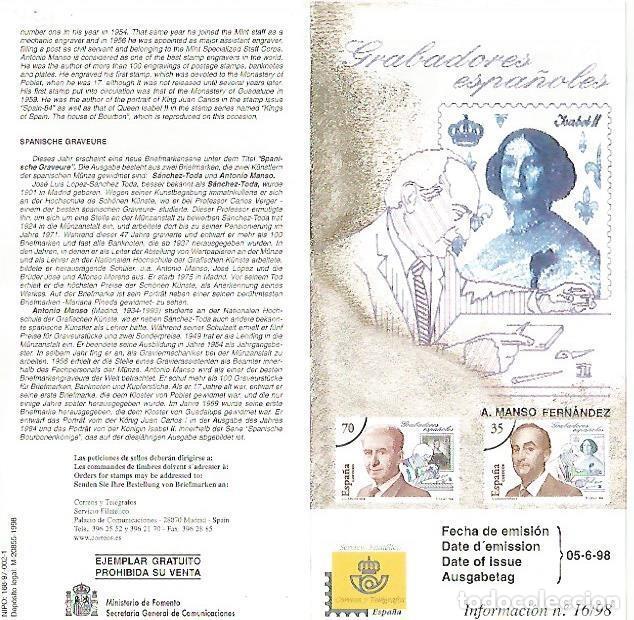 Postais: DIPTICO 16320: Grabadores espa&ntilde;oles - Varios