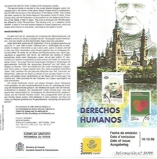 Postais: DIPTICO 16473: Derechos Humanos - Varios