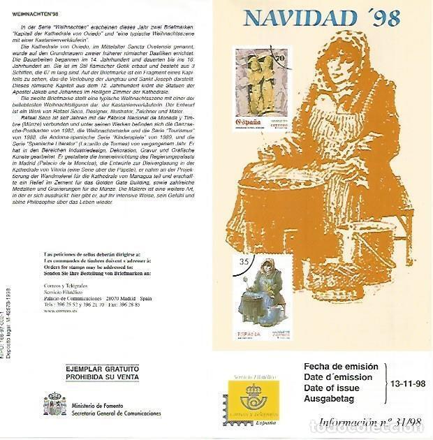 Postais: DIPTICO 16478: Navidad 98 - Varios