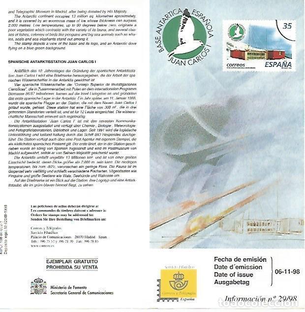 Postais: DIPTICO 16483: Base Antartica Espa&ntilde;ola Juan Carlos I - Varios