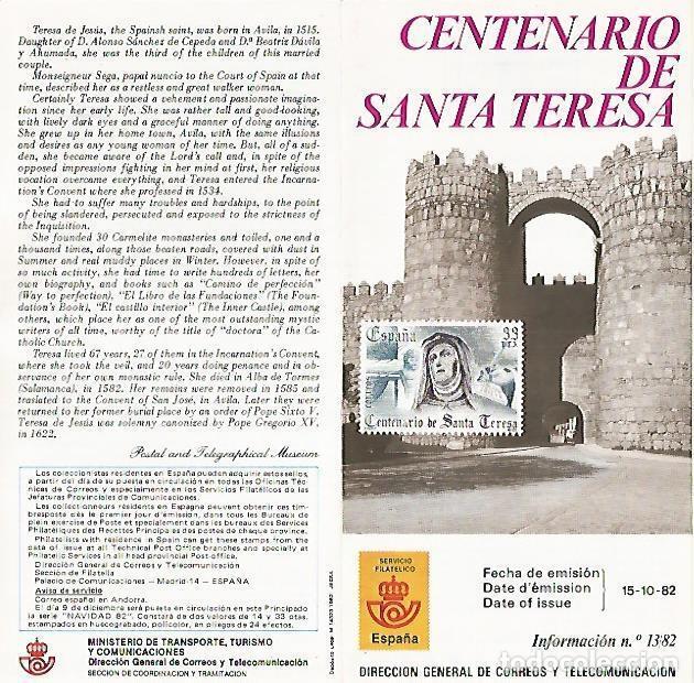 Postais: DIPTICO 16286: Centenario de Santa Teresa - Varios