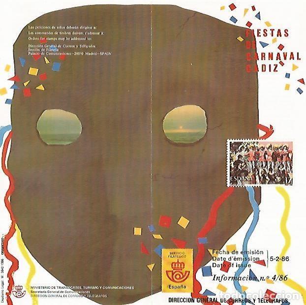 Postais: DIPTICO 16363: Fiestas del Carnaval de Cadiz - Varios