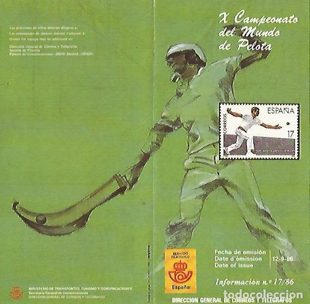 Cartes Postales: DIPTICO 16350: X Campeonato del Mundo de Pelota - Varios