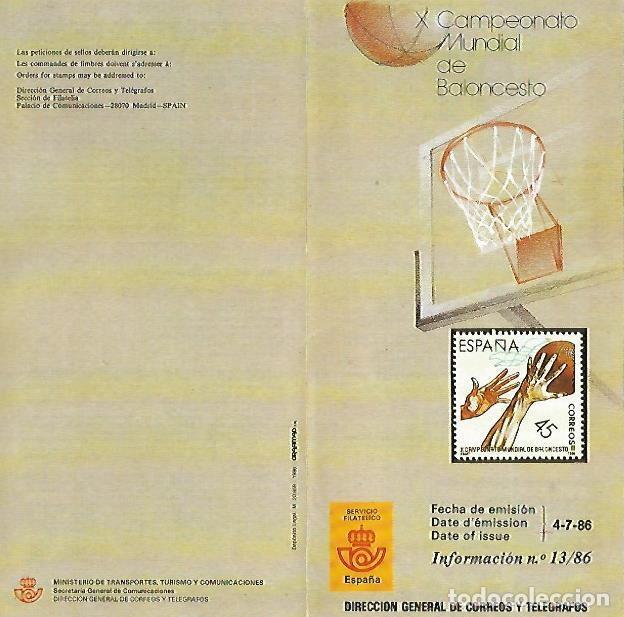 Postkarten: DIPTICO 16346: X Campeonato Mundial de Baloncesto - Varios