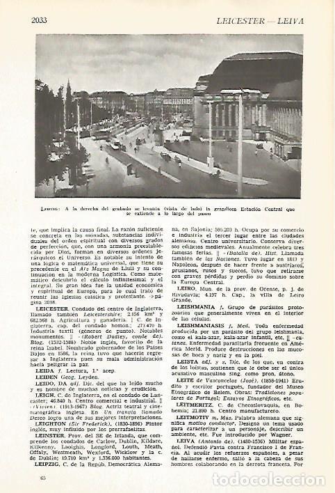 Postcards: LAMINA VOX 16852: Grabado de la Estacion Central de Leipzig - Varios