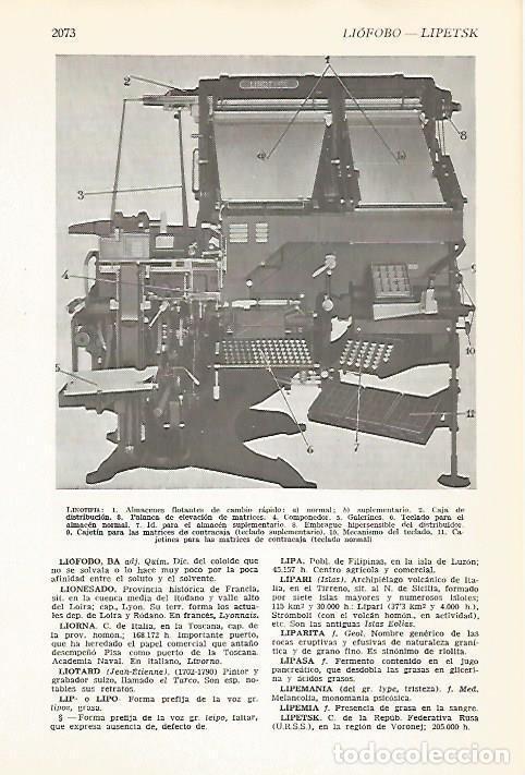 Cartes Postales: LAMINA VOX 16864: Linotip&igrave;a - Varios