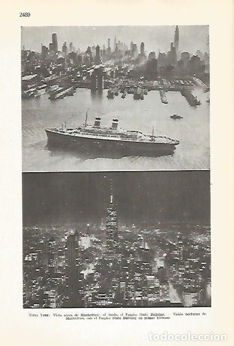 Postkarten: LAMINA VOX 16990: Vista aerea y nocturna de Manhattan, Nueva Yoork - Varios