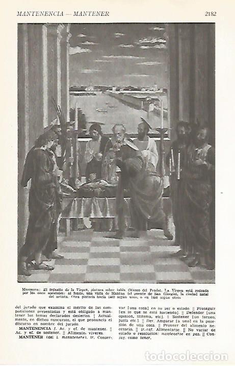 Postkarten: LAMINA VOX 16902: El transito de la Virgen, por Mantegna - Varios