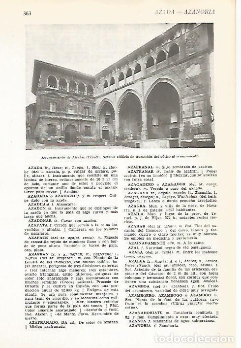 Postais: LAMINA VOX 16586: Ayuntamiento de Alca&ntilde;iz, Teruel - Varios