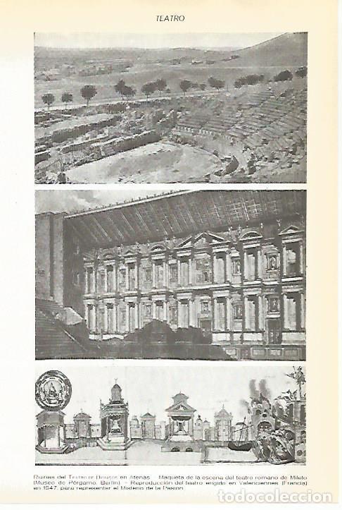 Postales: LAMINA VOX 16683: Teatros de Atenas, Valenciennes y Mileto - Varios