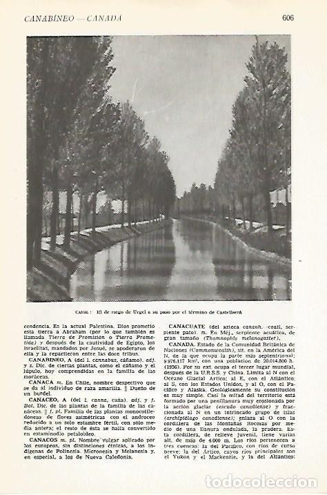 Cartoline: LAMINA VOX 16637: Canal de riego del Urgel en Castellsera - Varios