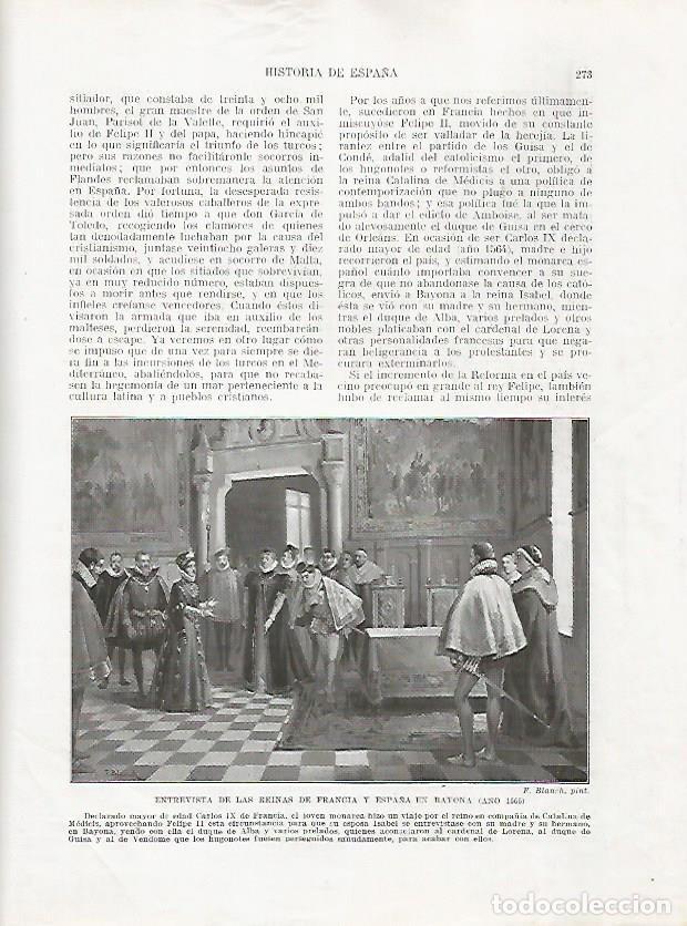 Postcards: LAMINA 18050: Entrevista de las reinas de Francia y Espa&ntilde;a en Bayona en 1565 - Manuel Rodriguez Codo