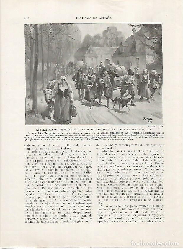 Postcards: LAMINA 18053: Habitantes de Flandes huyendo en 1568 - Manuel Rodriguez Codola y Miguel S. Oliver