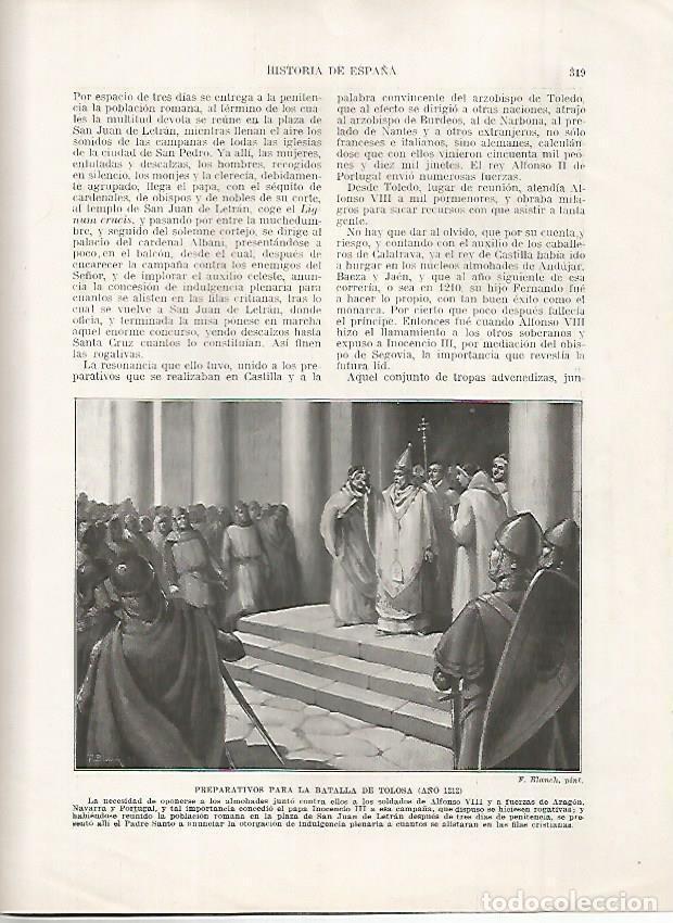 Cartoline: LAMINA 18212: Preparativos de la Batalla de Tolosa del 1212 - Manuel Rodriguez Codola y Miguel S. Ol