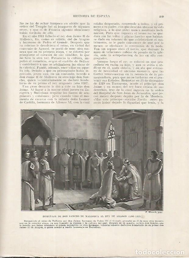 Cartoline: LAMINA 18244: Homenaje de Sancho de Mallorca al rey de Aragon en 1312 - Manuel Rodriguez Codola y Mi