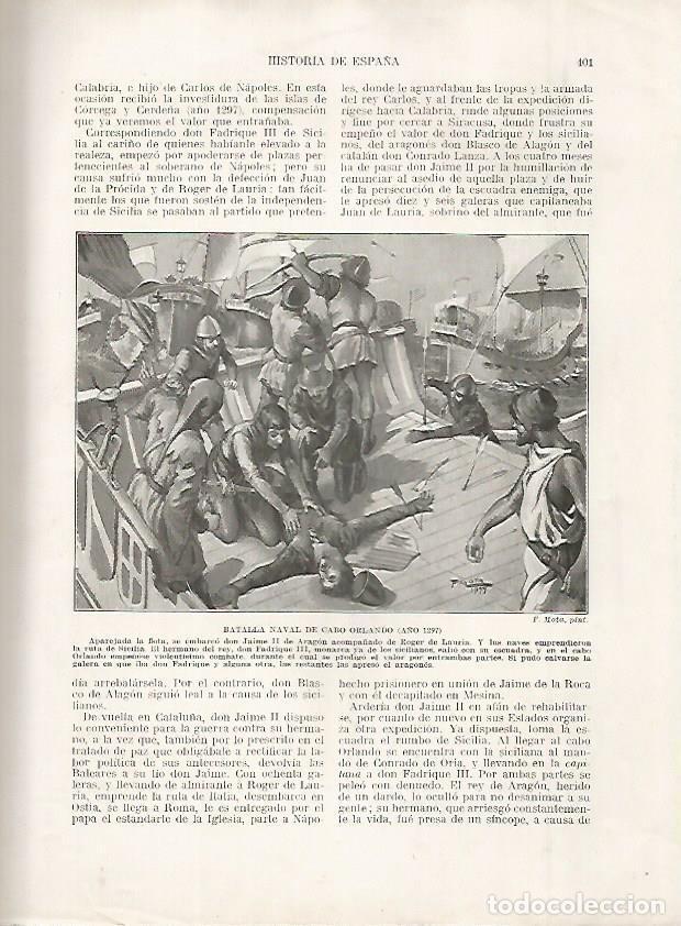 Postais: LAMINA 18240: Batalla Naval de Cabo Orlando en el 1297 - Manuel Rodriguez Codola y Miguel S. Oliver