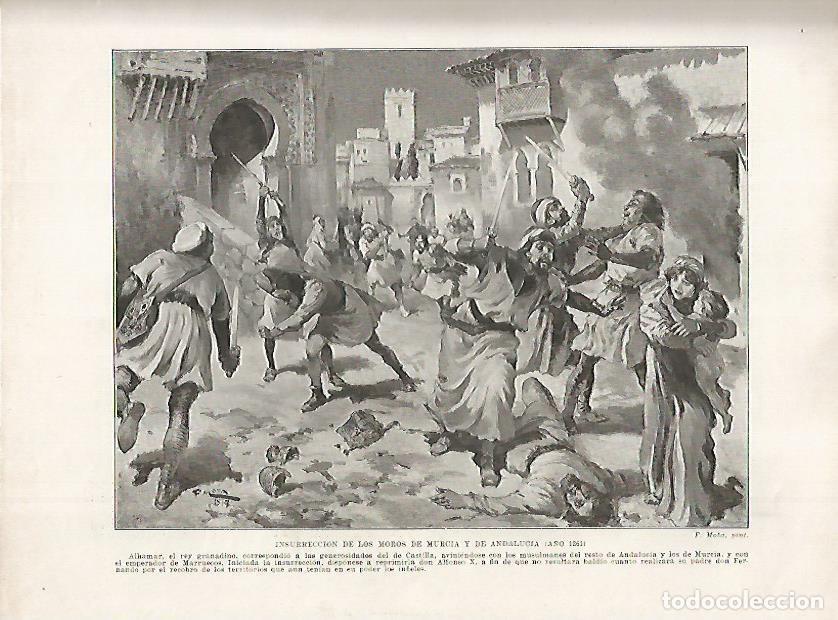 Postais: LAMINA 18235: Insurreccion de los moros de Murcia en el 1261 - Manuel Rodriguez Codola y Miguel S. O