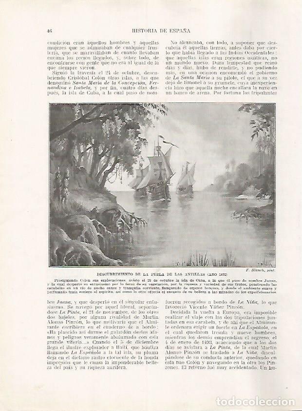 Postais: LAMINA 17917: Descubrimiento de la Perla de las Antillas, 1492 - Manuel Rodriguez Codola y Miguel S.