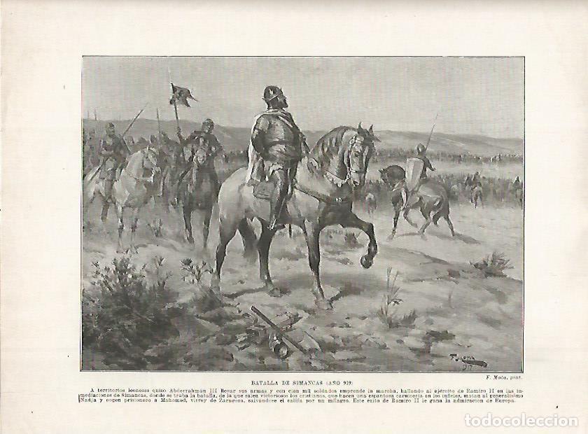 Postkarten: LAMINA 18186: Batalla de Simancas en el 939 - Manuel Rodriguez Codola y Miguel S. Oliver