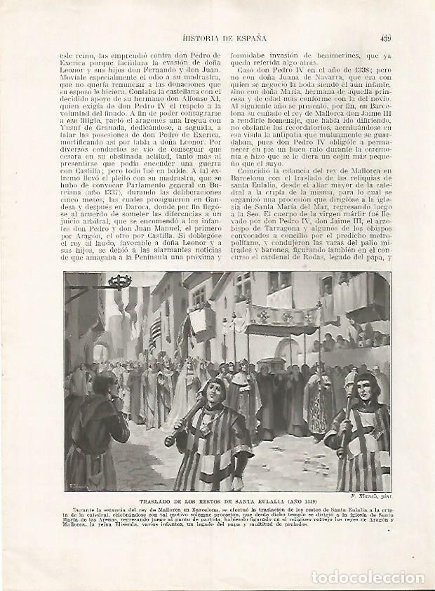 Postkarten: LAMINA 17846: Traslado de los restos de Santa Eulalia, 1339 - Manuel Rodriguez Codola y Miguel S. Ol
