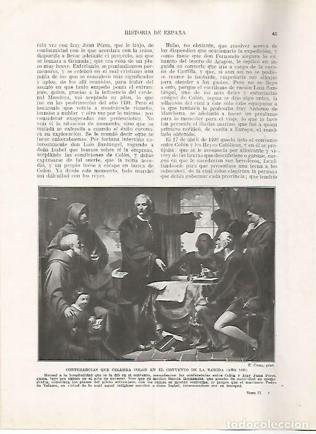 Postkarten: LAMINA 17915: Conferencias de Colon en el Convento de la Rabida, 1491 - Manuel Rodriguez Codola y Mi