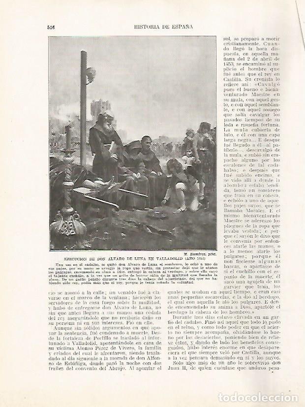 Postales: LAMINA 17876: Ejecucion de Alvaro de Luna en Valladolid, 1453 - Manuel Rodriguez Codola y Miguel S.