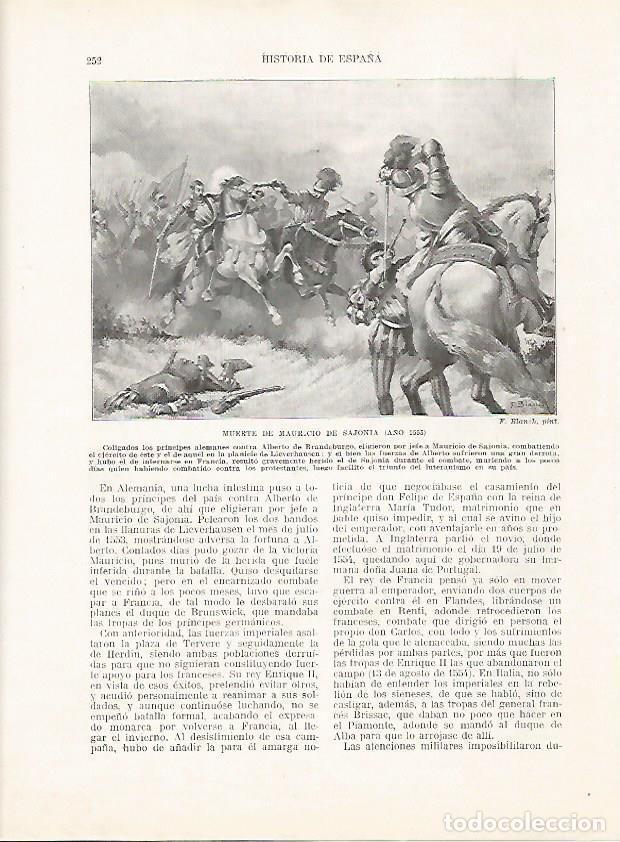 Postales: LAMINA 18037: Muerte de Mauricio de Sajonia en 1553 - Manuel Rodriguez Codola y Miguel S. Oliver