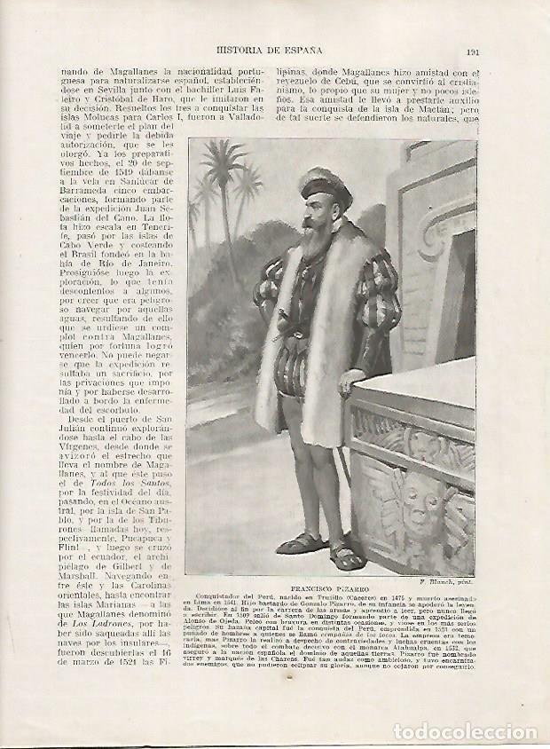 Cartes Postales: LAMINA 18009: Francisco Pizarro - Manuel Rodriguez Codola y Miguel S. Oliver