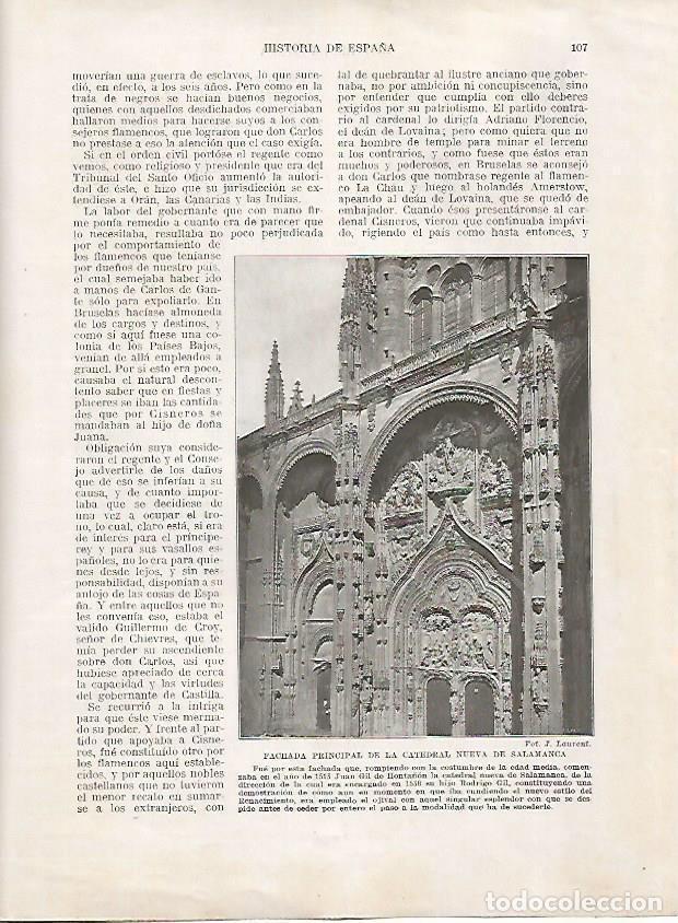 Cartes Postales: LAMINA 17953: Fachada de la Catedral Nueva de Salamanca - Manuel Rodriguez Codola y Miguel S. Oliver