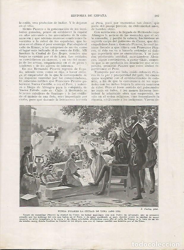 Cartes Postales: LAMINA 17990: Fundacion de Lima por Pizarro, a&ntilde;o 1536 - Manuel Rodriguez Codola y Miguel S. Oliver