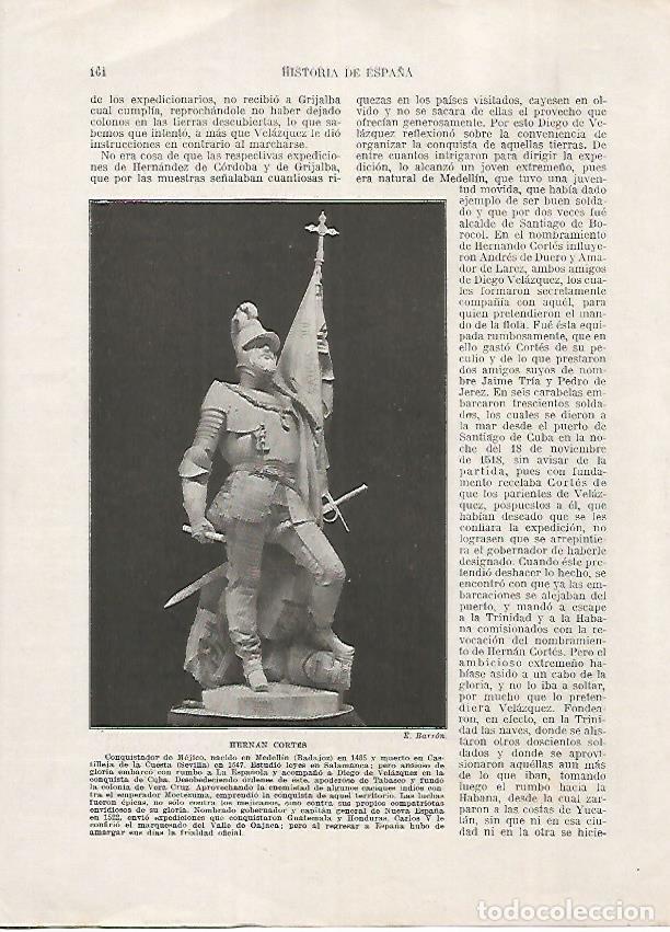 Postales: LAMINA 17993: Hernan Cortes - Manuel Rodriguez Codola y Miguel S. Oliver