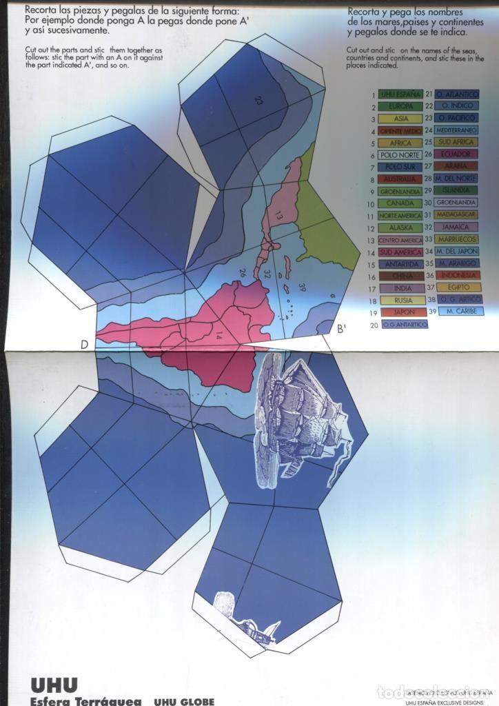 Cartoline: Recortable UHU Esfera Terraquea -