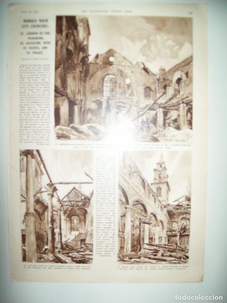 Cartoline: LAMINA 18585: Iglesias de Londres bombardeadas - Varios