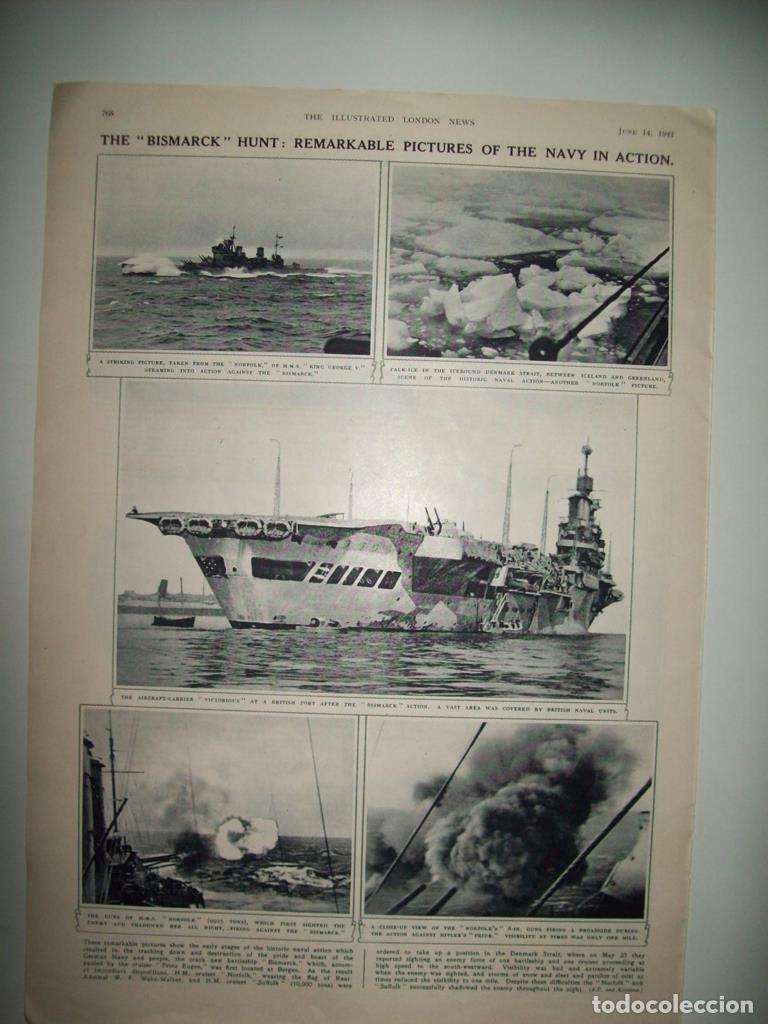 Cartoline: LAMINA 18581: El Bismarck en accion - Varios