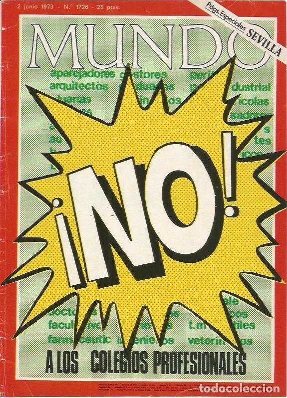 Postkarten: LAMINA 18741: Portada y contraportada con publicidad de la revista Mundo numero 1726 de 2 de junio d