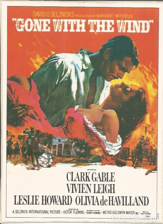 Postcards: LAMINA 18792: Cartel de Gone with the Wind - NULL