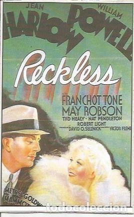 Postcards: POSTAL A0927: Jean Harlow en Reckless - NULL