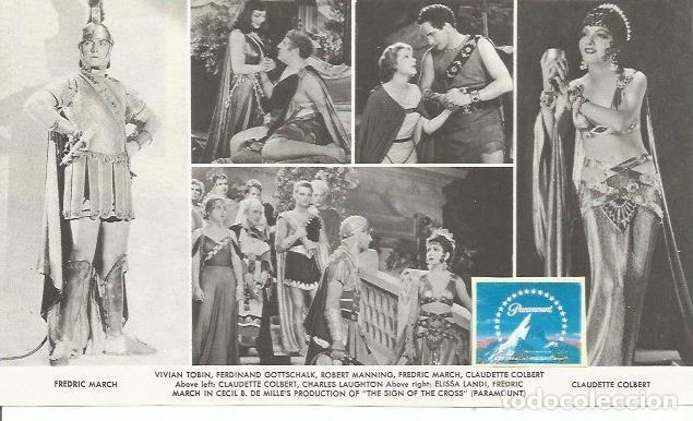 Postales: POSTAL A0661: Claudette Colbert y Fredric March - Foto 1