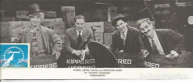 Postales: POSTAL A0704: Los Hermanos Marx en Monkey Business - Foto 1