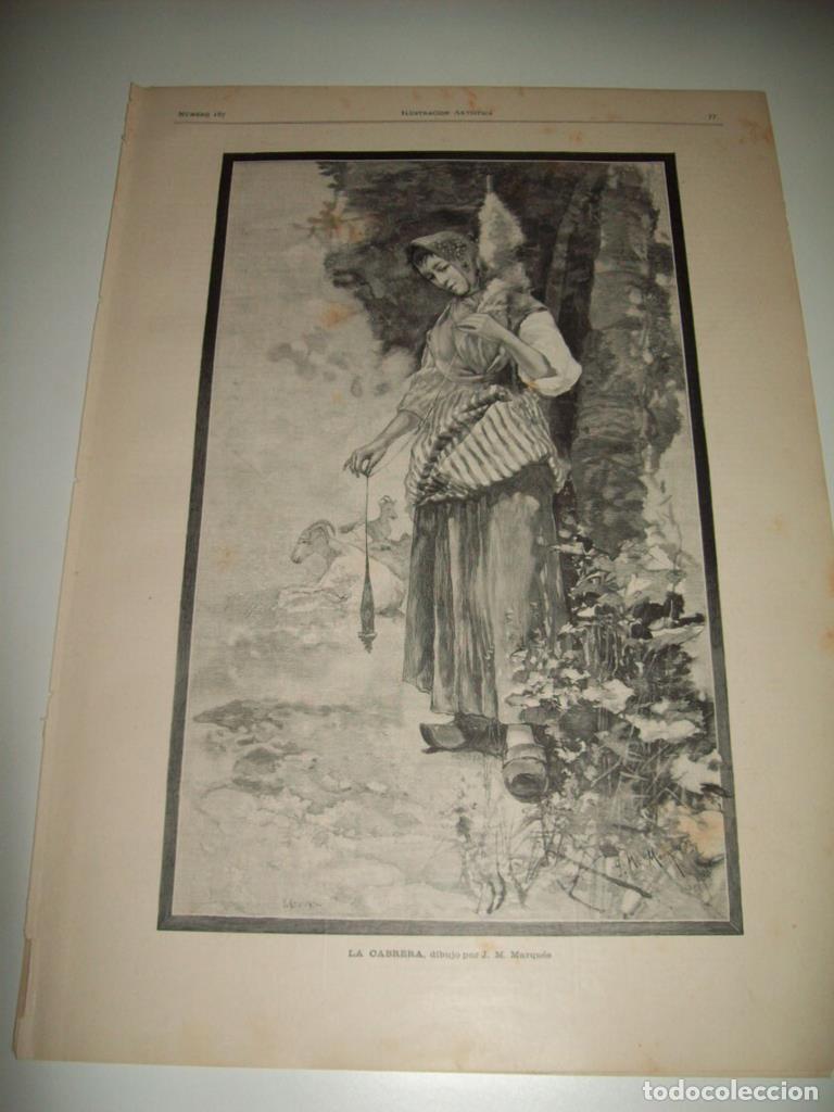 Postales: LAMINA ILUSTRACION ARTISTICA 19675: La cabrera, dibujo de JM Marques - Varios
